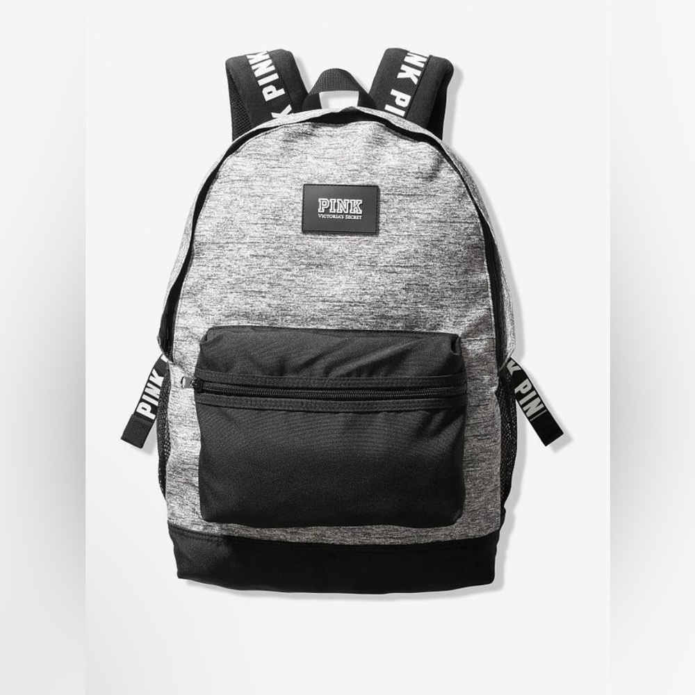 Victoria's Secret PINK Campus Backpack Gray Black NEW